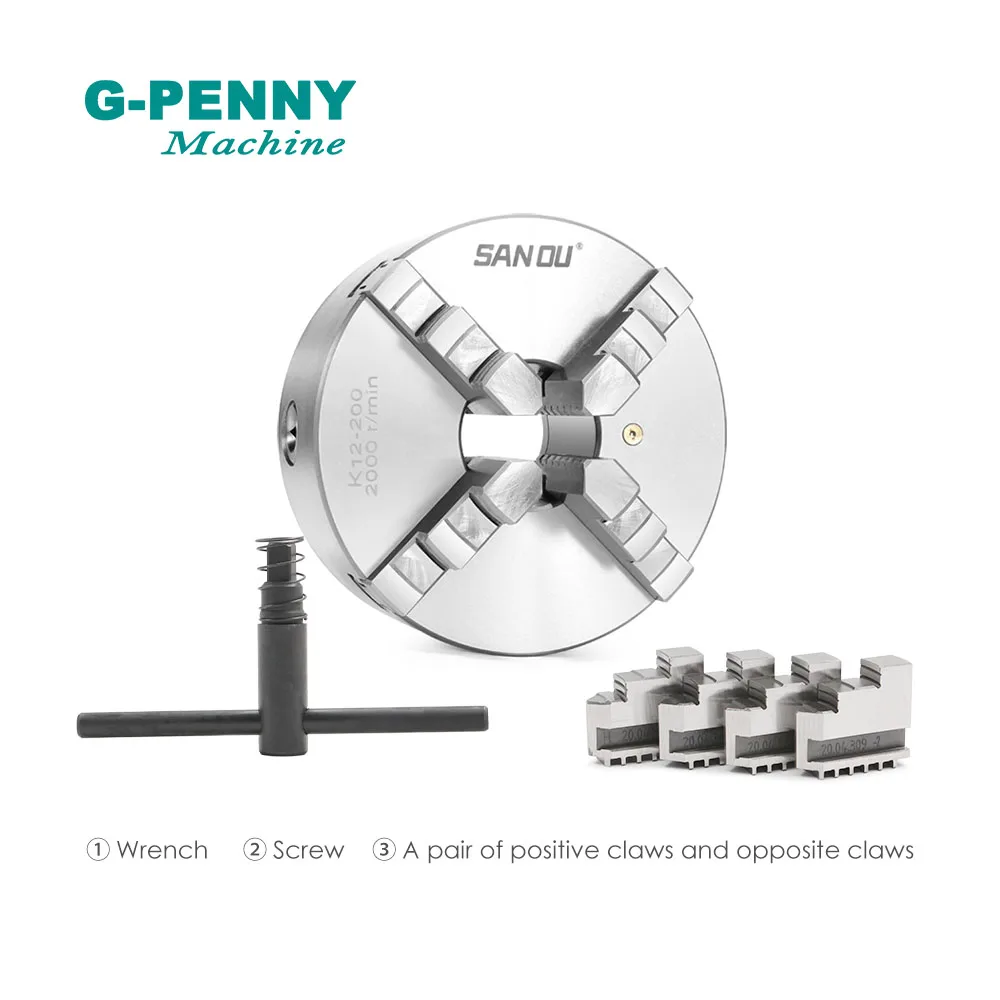 Imagem -03 - Mandíbula 100 mm Mandril Auto-centralização Mandril Manual Quatro Maxila para Cnc Gravura Máquina de Fresagem Torno Cnc K12