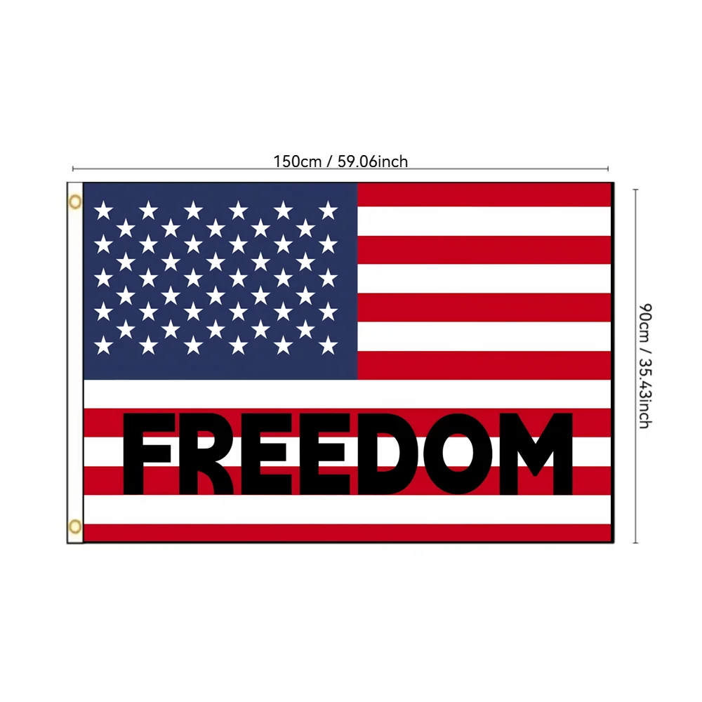 Freedom Patriotic American Flag 2x3ft 3x5ft Polyester US Banner For Memorial Day Independence Day Indoor Outdoor Home Wall Decor