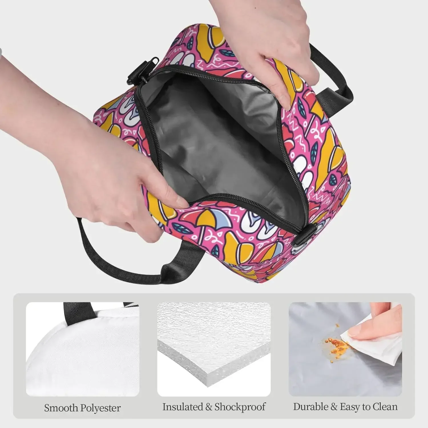 

Lunch Bag for Women Men Novelty Lunch Tote Box with Adjustable Shoulder Strap