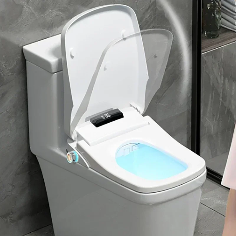 Imagem -02 - Smart Toilet Seat Cover para Banheiro Bidé Eletrônico Tigela de Aquecimento Limpar Seco Tampa Inteligente Aoto Quadrado