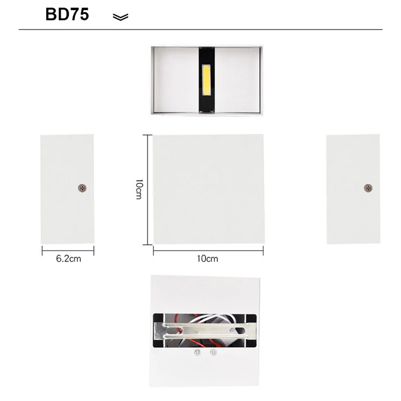 Imagem -05 - Lâmpada de Parede Led de Alumínio para Sala Iluminação Interior Moderna Arandelas Decoração do Quarto Luminária do Quarto ac 85265v 12w