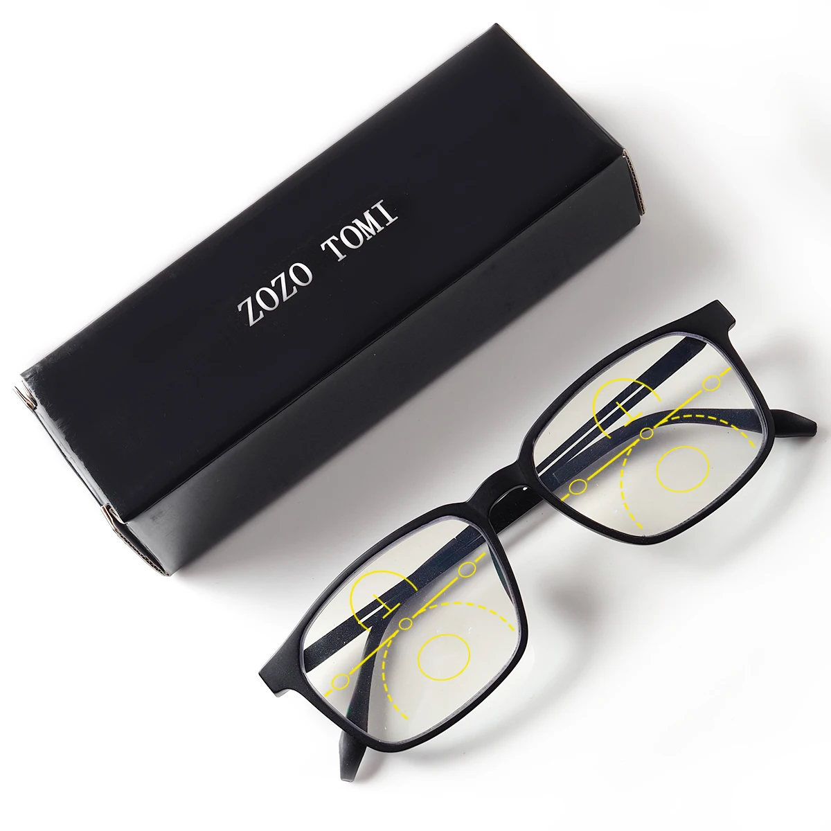 Progressive multifokale Lesebrille, hochwertiger Titanrahmen, Unisex, Anti-Blaulicht-Lesebrille, Grad + 1,0 bis + 4,0