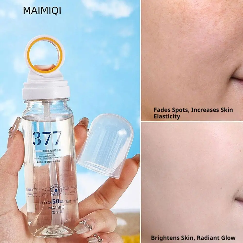 Refreshing Crystal Aperture Sunscreen Spray Multi-effect Isolation Sweatproof UV Protection Clear Non Greasy Fast Drying