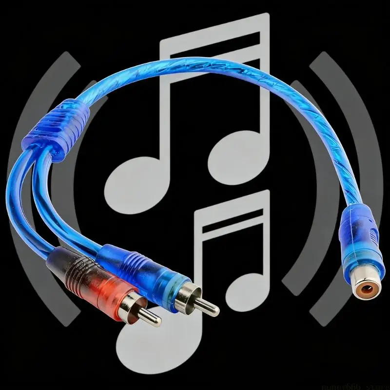 F62C High Fidelities Coppers RCAs Splitter Cable for Reduced Sound Loss and Clear Output