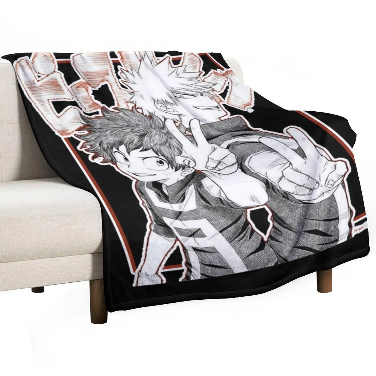 

izuku midoriya AND katsuki bakugou Throw Blanket Extra Large Throw Plush Furry Custom Blankets