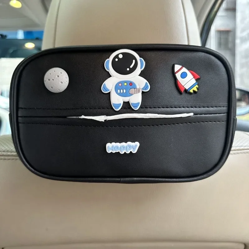 Doraemon internet celebrity car tissue box, rear row cartoon creative cute car hanging women's armrest box, cardboard box