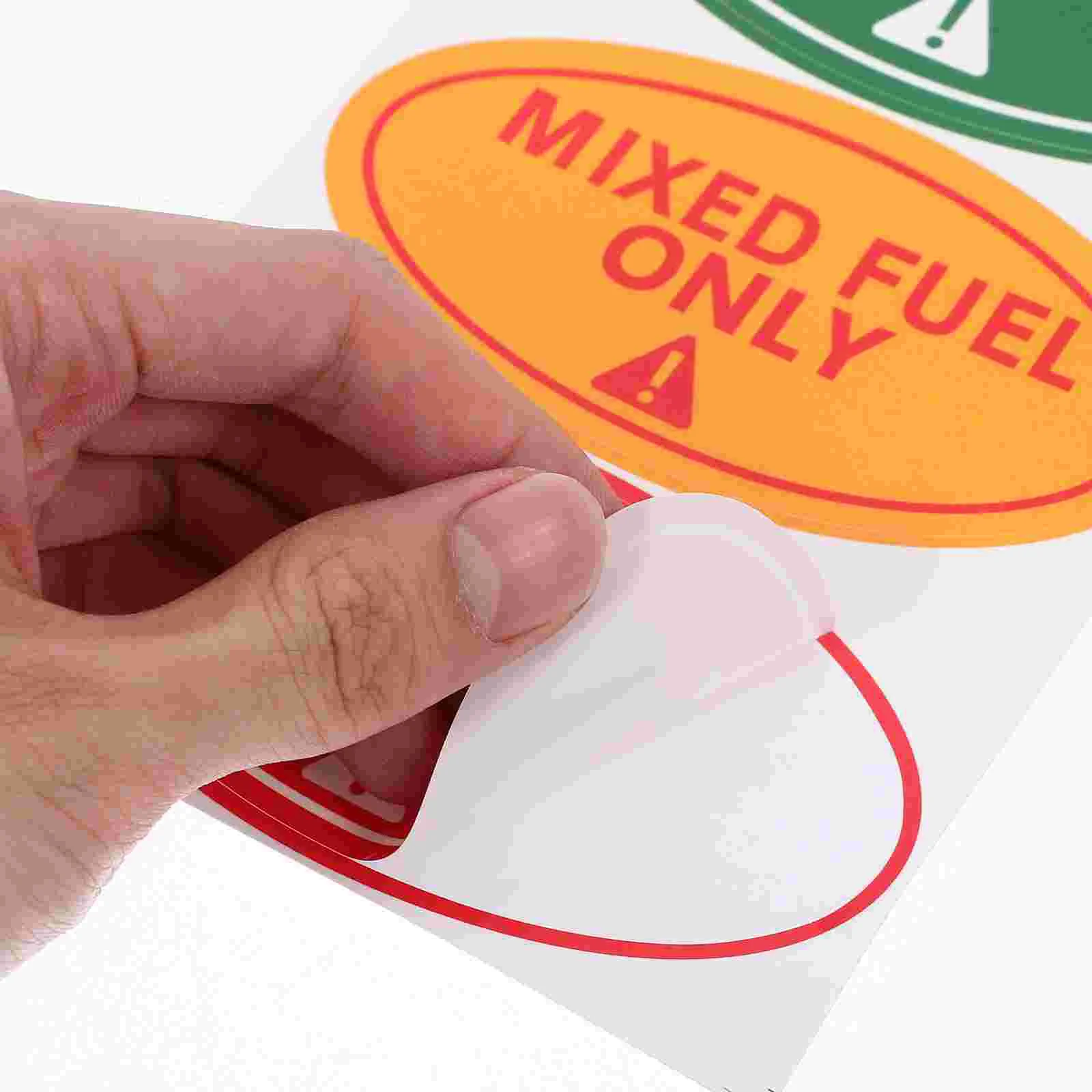 30 Pcs Car Stickers Oil Type Label Gasoline Only Information Mixed Fuel Convenient Instructional Decals