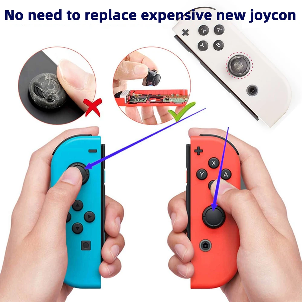 Substituição Hall Effect Joystick para Nintendo Switch, Lite, OLED, Joycon, Thumb Stick analógico, Peças de reparo