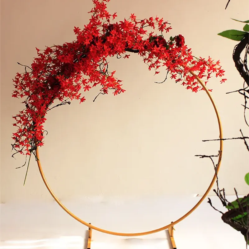 

Customized Round Metal Backdrop Arch Stand, Wedding Arch Backdrop Stands for Wedding Events Party Decorations