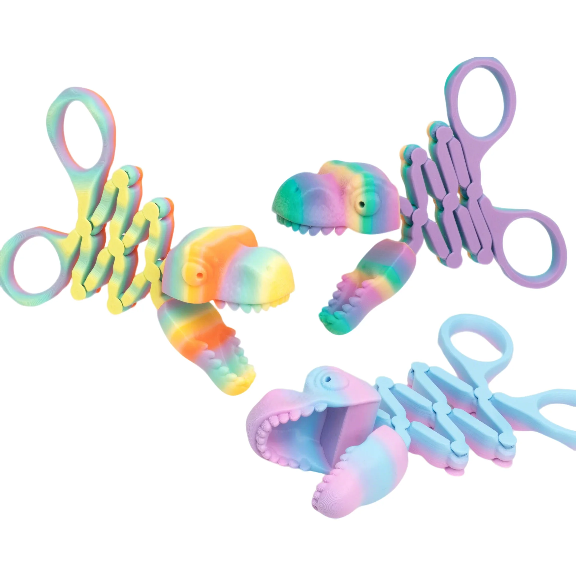 3D Printed Dinosaur Multi-joint Movable Model Retractable Clip Stress Relief Toys Creative Gifts Fidgets Toys Kid Fidget Spinner