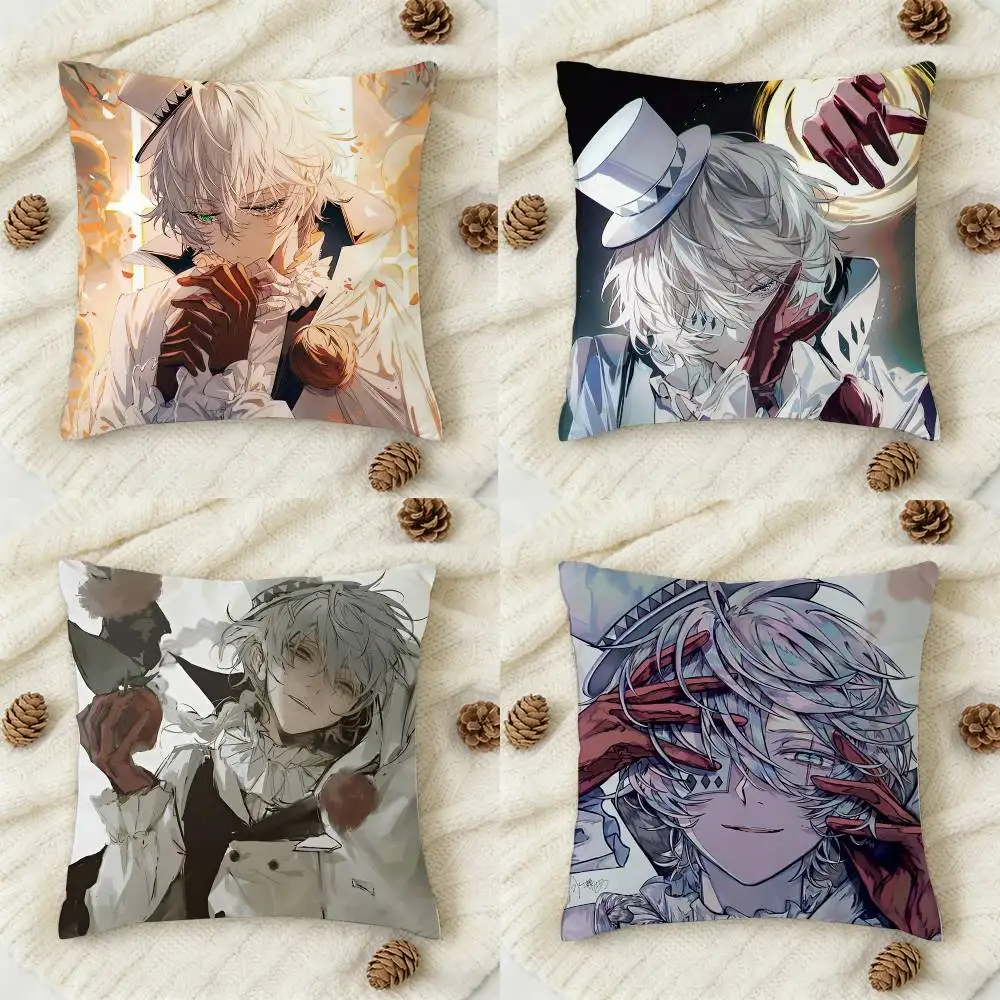 

BungoDogs Nikolai Gogol Double-sided Printed Square Decorative Cushion Cover for Sofa Living Room Home Decor