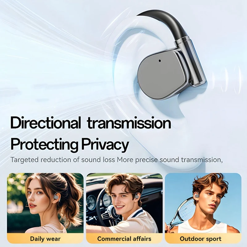 M111 Smart Translator Headset 144-Language AI Translation Earbuds Wireless On-Ear Translator Device B