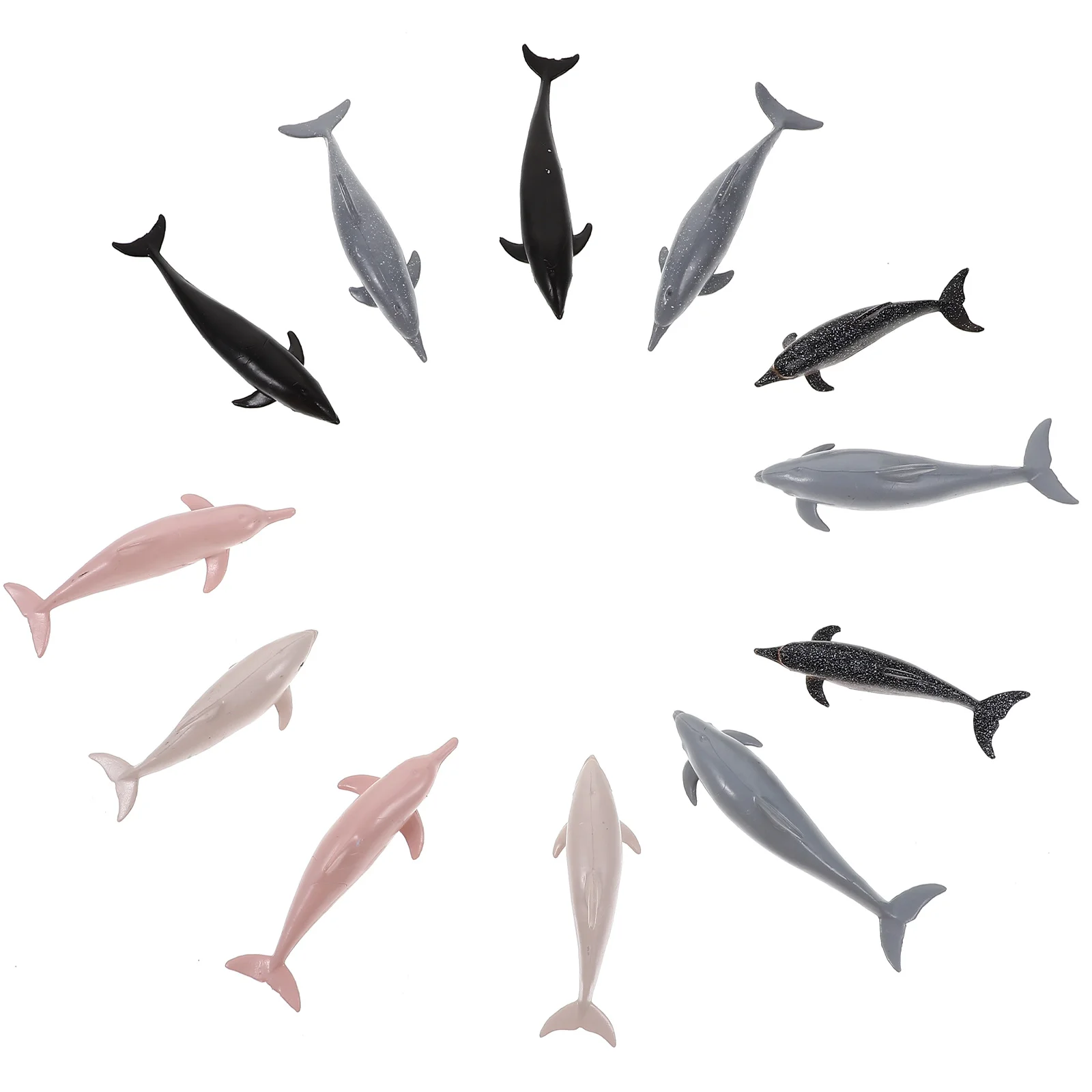 

12 Pcs Artificial Montessori Teaching Aids Marine Animal Model Decorative Dolphin Ornaments Child Animals Plastic Simulated