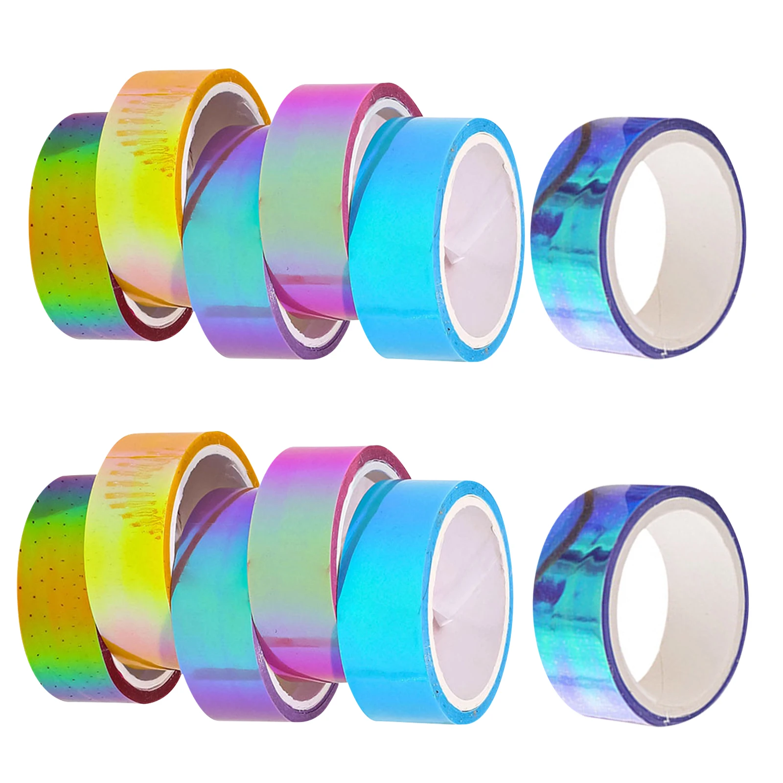 

12pcs 12 Rolls Waterproof Hand Account Tape Color Gradient Diy Adhesive For Scrapbooking Gift Wrapping Craft Supplies