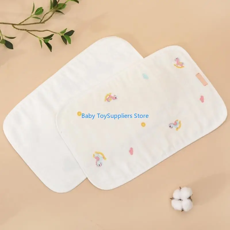 R1WF Baby Pillow Breathable 12 Layer Newborn Pillow Cartoon Pattern Baby Pillow Gift