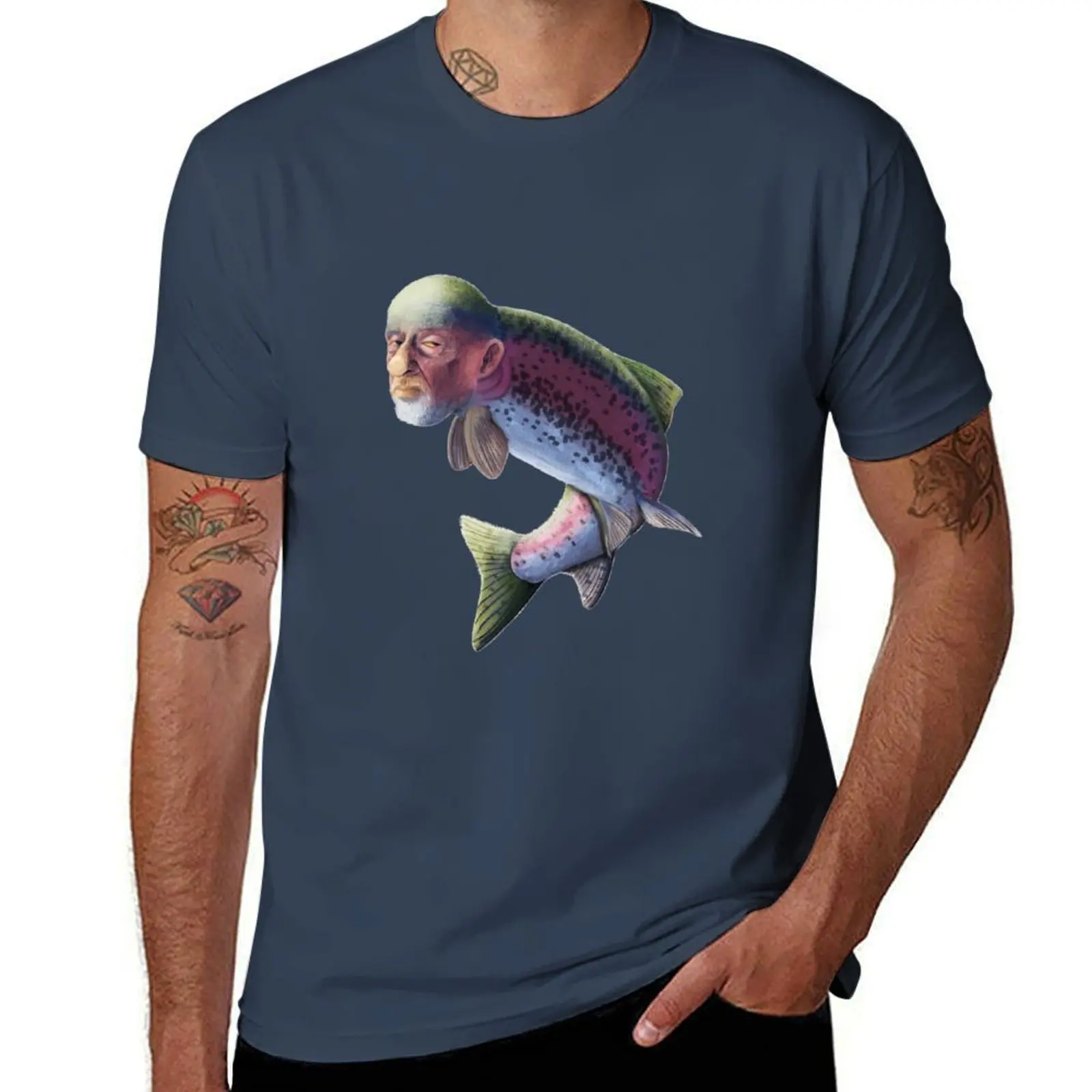 

Mike Fish Or Man Trout Cursed Rainbow Steelhead T-Shirt man tshirt funny t shirts man mens graphic t shirts T-Shirt