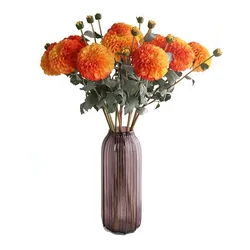 American home layout simulation autumn Daisy fake flower studio shooting props simulation 2 oil painting Dahlia