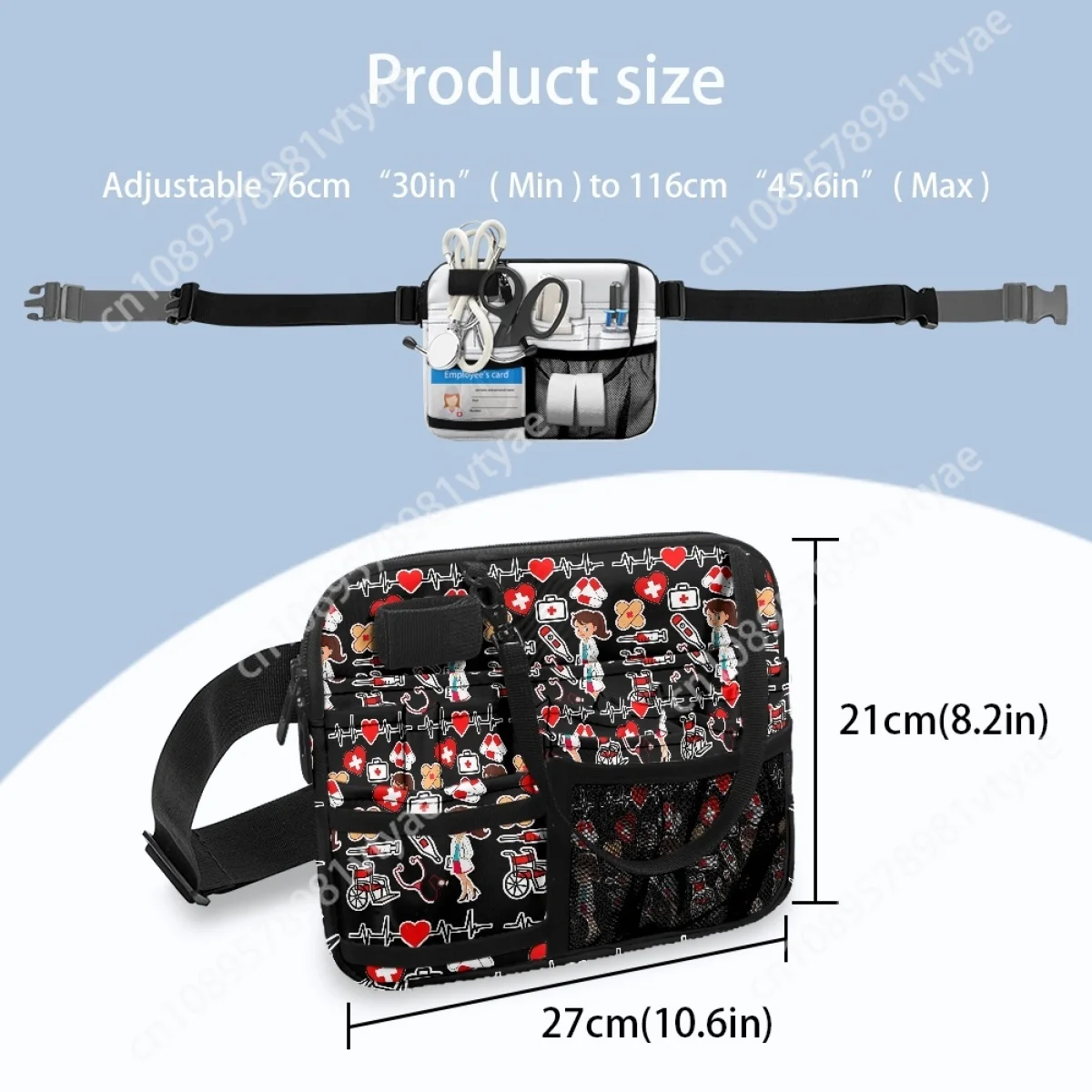 2023 Nurse Fanny Pack Female Multi Compartment Utility Hip Bag Case Tool Holder Hospital Work Multi Pocket Organizer Pouch Gift