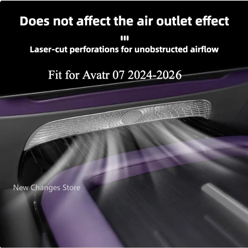 For AVATR 07 2024 2026 Central Air Conditioning Vents And Door Vents Titanium Alloy Protective Covers Interior Upgraded Parts