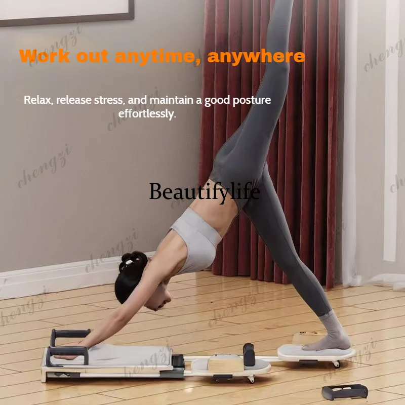 Cross machine function mini and convenient Pilates training equipment with drawstring, small yoga spring Pilates bed
