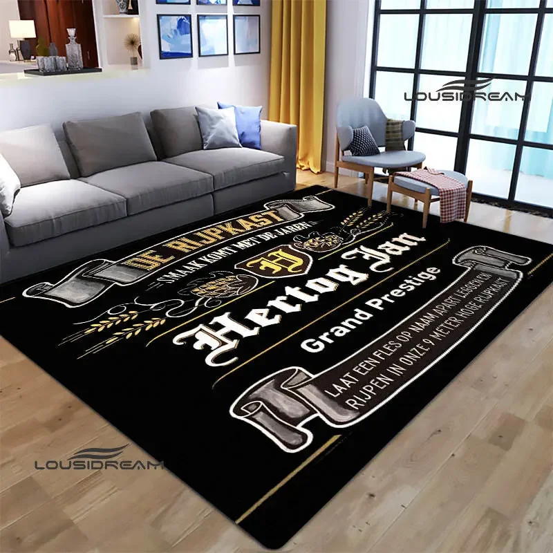 hertog jan LOGO printed carpet Non -slip carpet Fashion yoga mat bedroom decor rugs living room washroom floor mat Birthday Gift