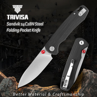 TRIVISA Folding Knife for Men, 3.74\