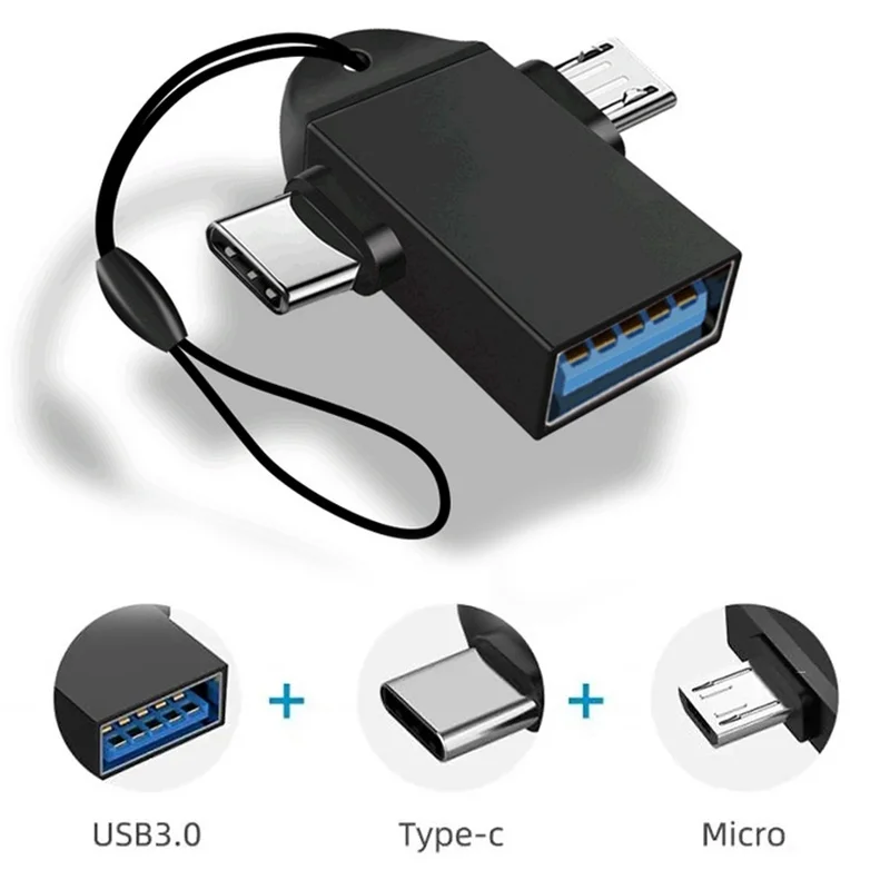 USB Connector Multi-Function 2 In 1 OTG Adapter USB to TYPE-C For Android Xiaomi Tablet Hard Disk Drive Flash Disk USB Converter