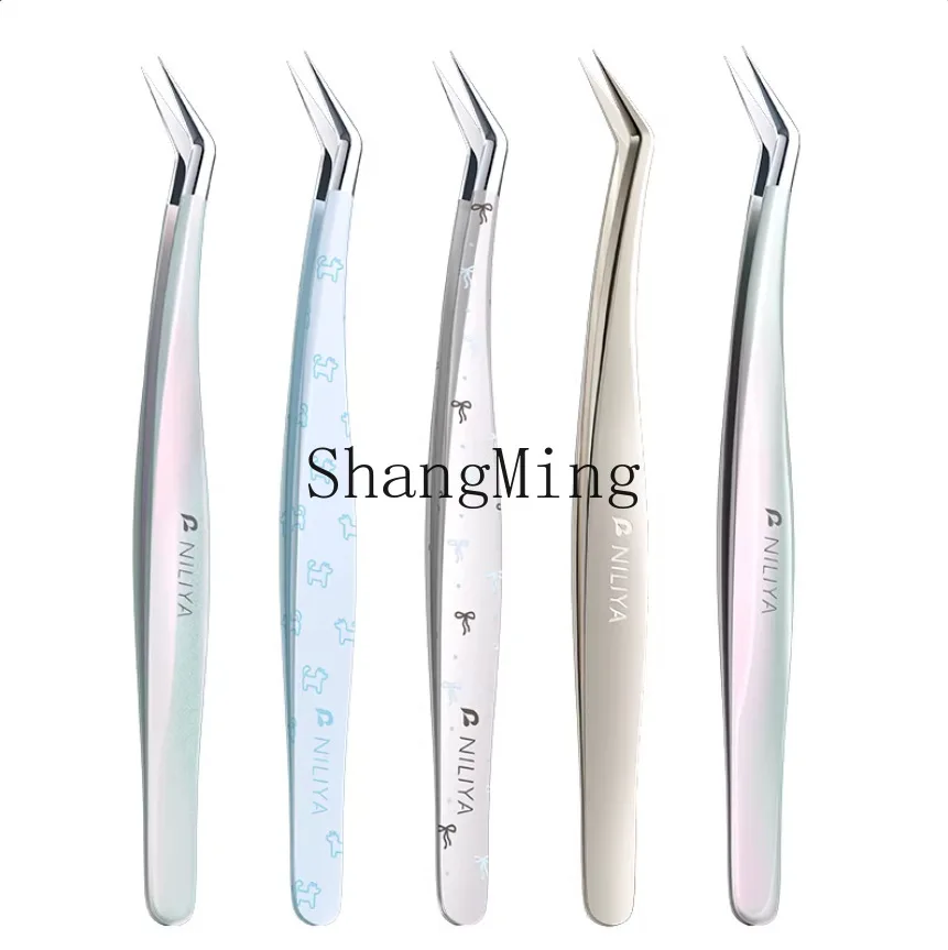 

PYH new hand account tweezers set landscaping sticker high precision tweezers hand account merchandise tools gold feather clip