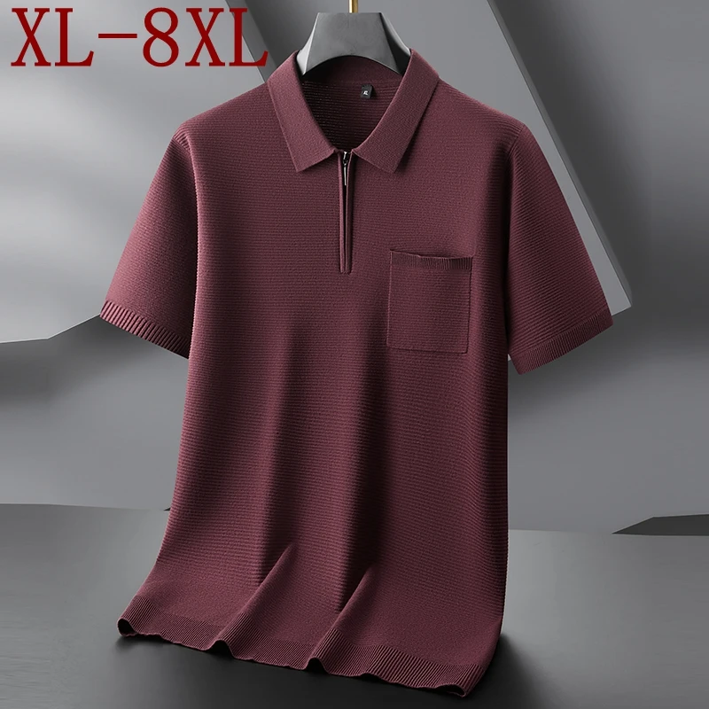 

8XL 7XL 6XL 2025 Новый осенний роскошный тонкий шерстяной свитер высшего класса, мужские деловые свободные мужские джемперы с карманом на молнии, пуловер с лацканами