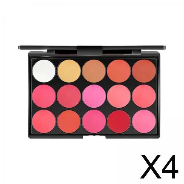 

4xLip Palette 15, профессиональная палитра блесков для губ для губ телесного цвета, женский стиль B