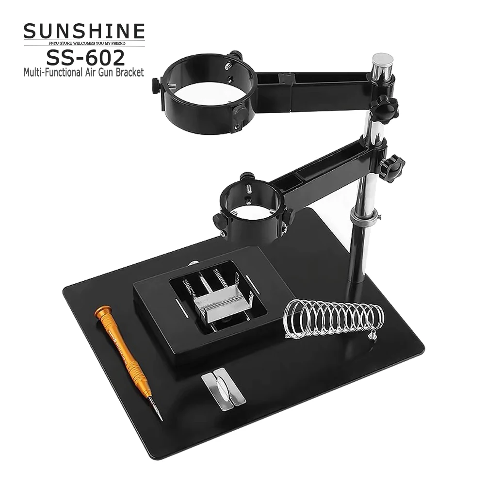 Fixing Bracket SUNSHINE SS-602 Multi-function Metal Air Gun Rack Soldering Iron Holder for Desoldering Station Tin Planting Tool