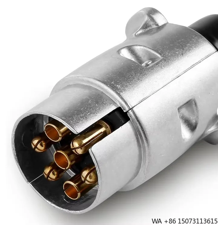 

Евро 12 В 7-контактный разъем для прицепа для грузовика, аксессуары для прицепа, разъем для грузовика с прицепом, разъем для трактора из алюминиевого сплава