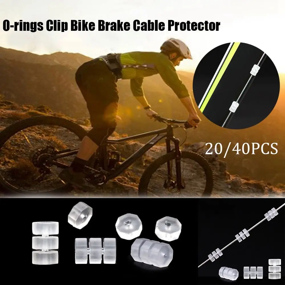 Outdoor Cycling Accessories Transparent Bicycle Print Protector Shift/Brake Line Cover Bike Cable Protect Octagonal O-ring