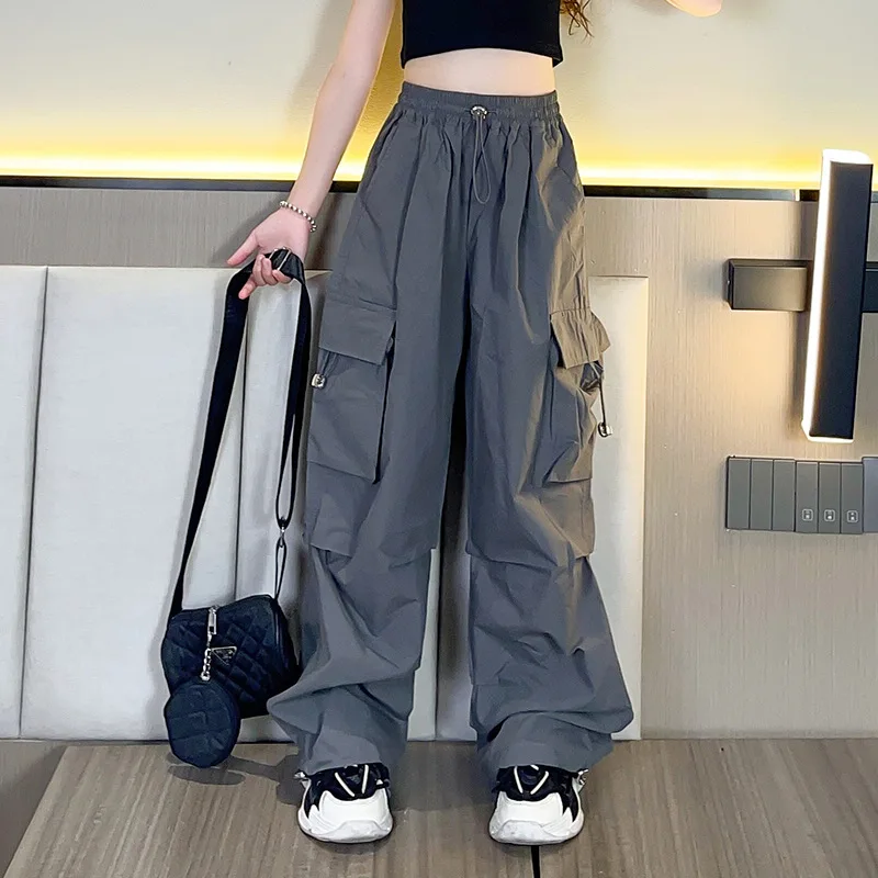 

Girls Trousers Children 2024 New Spring and Summer Cargo Pants Summer Straight Pants Big Kids Sweatpants Spring Girls Bottoms