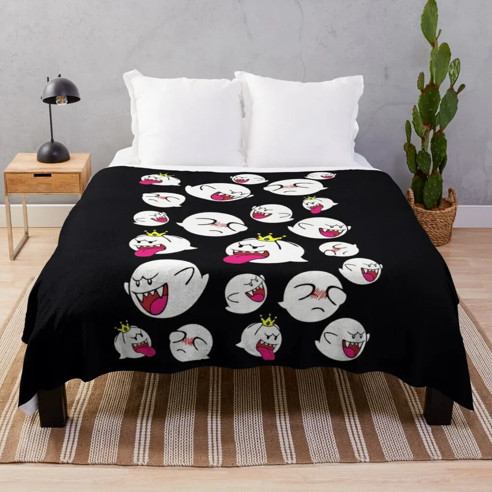 

King Boo Swarm \t Throw Blanket Outdoor Soft Blanket for Picnic Beach Camping