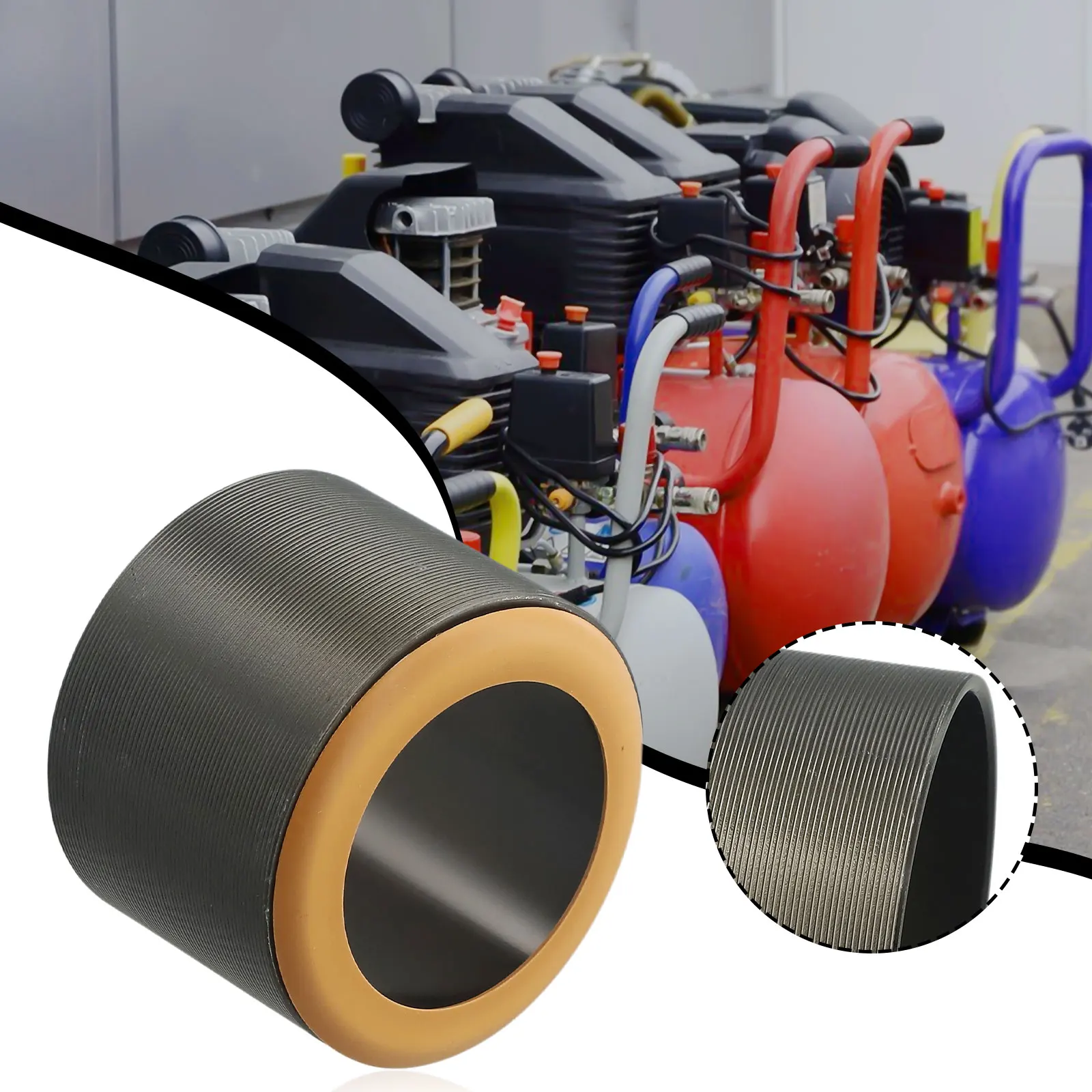 Imagem -05 - Kit de Anel de Cilindro de Pistão Bomba de Vácuo Compressor de ar Silencioso sem Óleo Anel de Borracha Luva de Aço Pcs