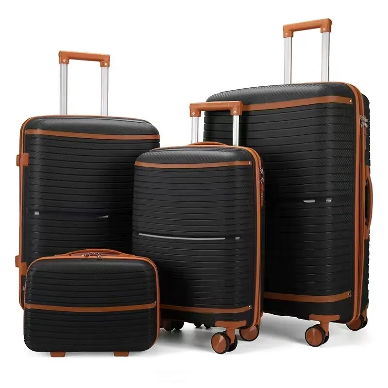 4-Piece Luggage Set Large Capacity Spinner Wheel Suitcase Carry On New Travel Baggage