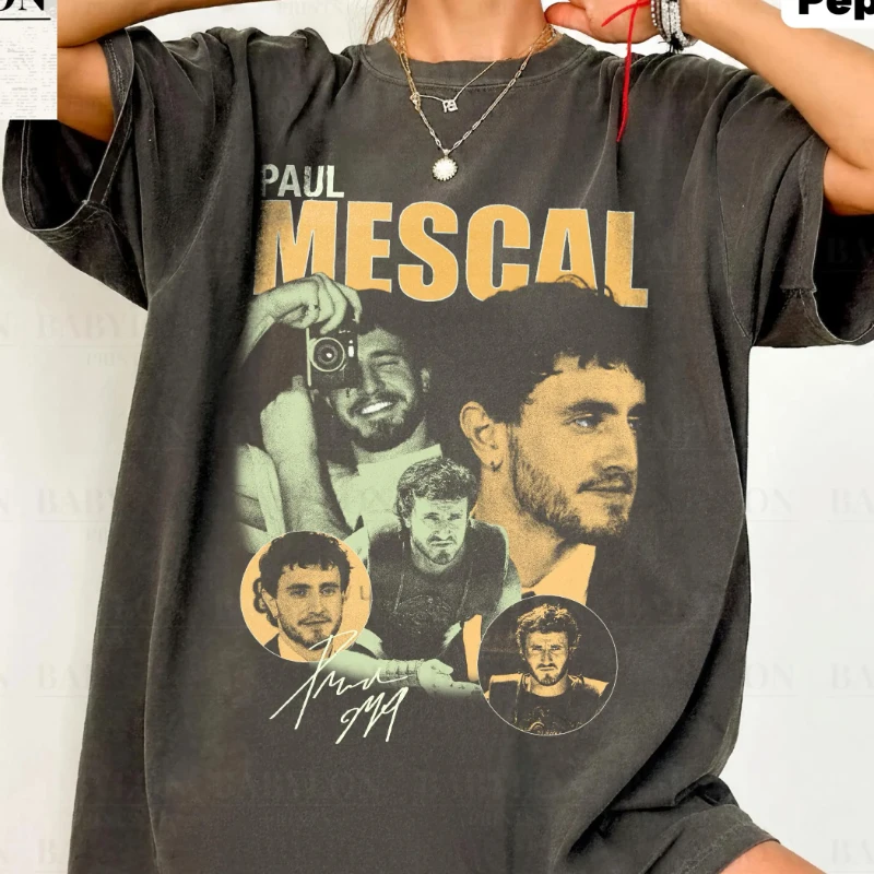 Camiseta Retro de Paul Mescal - Camiseta de Manga Corta de Paul Mescal, Camiseta de Paul Mescal