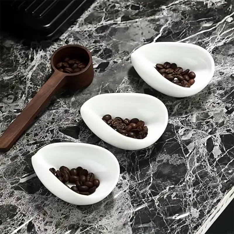 Y5LF Coffee Bean Plate Coffee Bean Tray Coffee Dosing Tray Measuring Spoons Espresso Coffee Container Coffee Measuring Tool