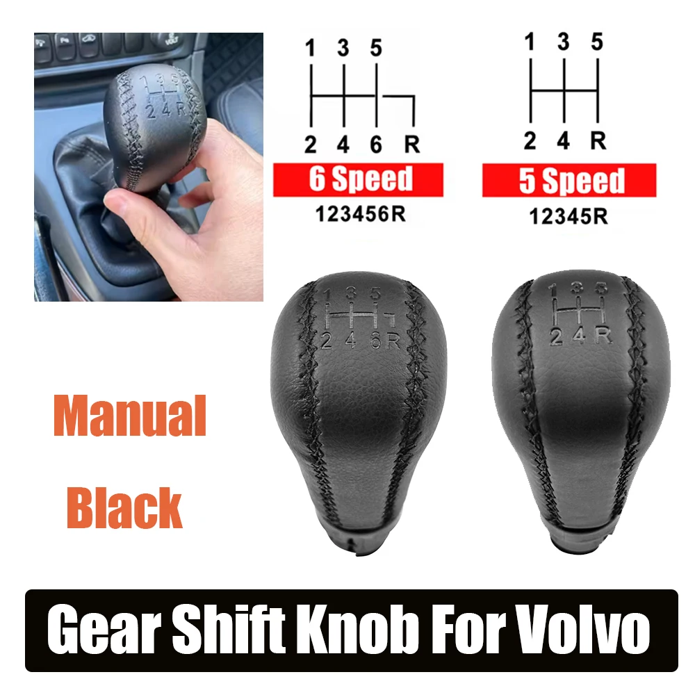 Auto 5/6-Gang Schaltknauf Schalthebel Kopf Schaltgriff für Volvo S60 S80 V70 XC70 Autozubehör