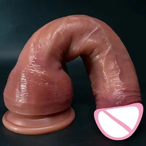 Soft Realistic Human Penis Cheap Dildo Skin Feel Double Silicone Suction Cup Thick Cock Anal Sex Toys Women Men Gay Strapon Dick