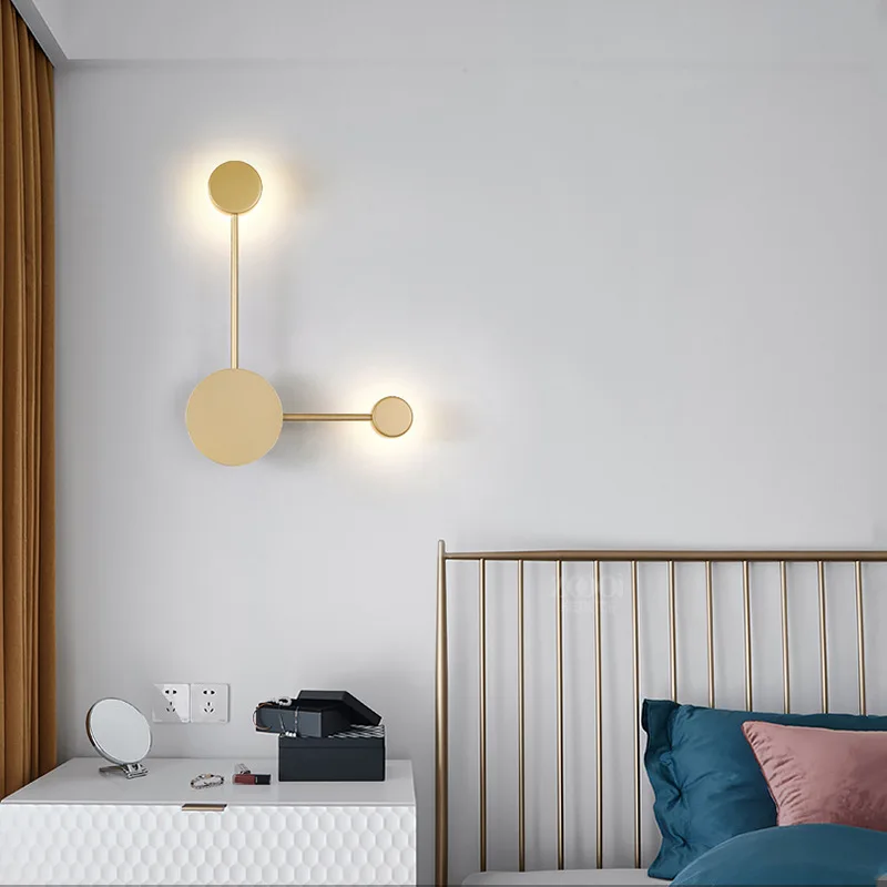 Imagem -02 - Nordic Modern Wall Led Lamp Luz Minimalista Sala de Estar Quarto Escada Decoração de Casa Cabeceira Wall Sconce Lâmpadas