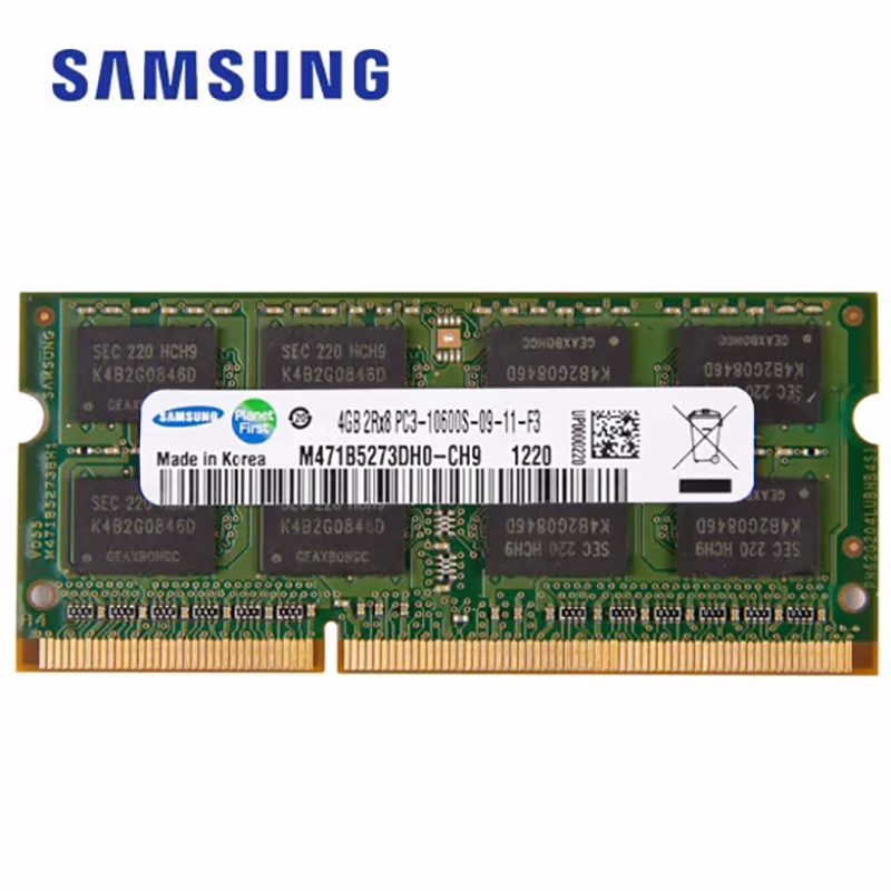 Samsung DDR3 8GB 2Rx8 PC3-10600S 4枚32GB 32GB Samsung 4X 8GB 2RX8 DDR3 1333MHz PC3-10600S 204PIN SODIMM