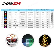 100pcs 3mm Color LED Assorted Bulbs #4