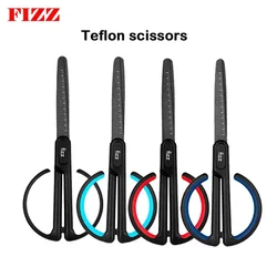 Forbici da scuola FIZZ per ufficio, utensili da taglio artigianali in acciaio inossidabile con rivestimento in Teflon, punta tonda con impugnatura morbida per uso domestico