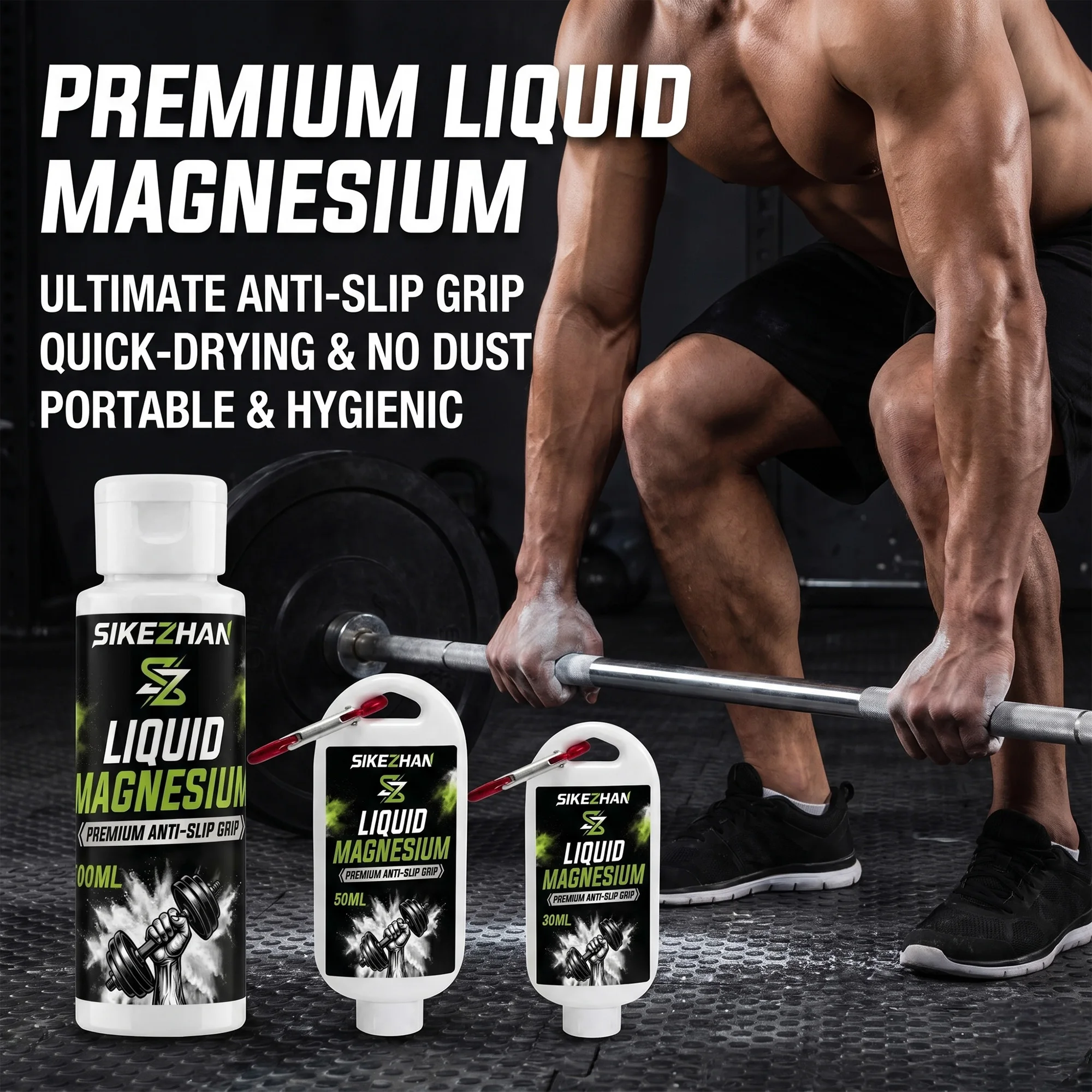 SIKEZHAN Flüssige Kreide Rutschfeste Handgriff-Creme - Schnell Trocknendes Magnesiumpulver für Gewichtheben, Klettern, Pole Dancing & Fitness – Detail 2