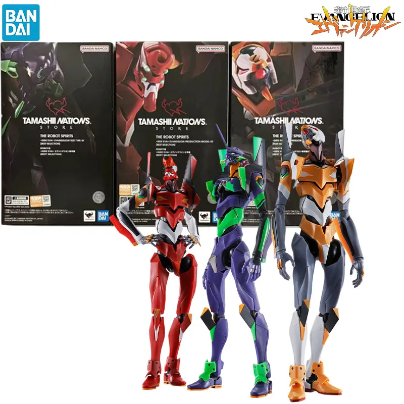 Bandai Robot Spirits NEON GENESIS EVANGELION EVA-00 EVA-01 EVA-02 Anime Character for Christmas Gift Action Toys Collect Model