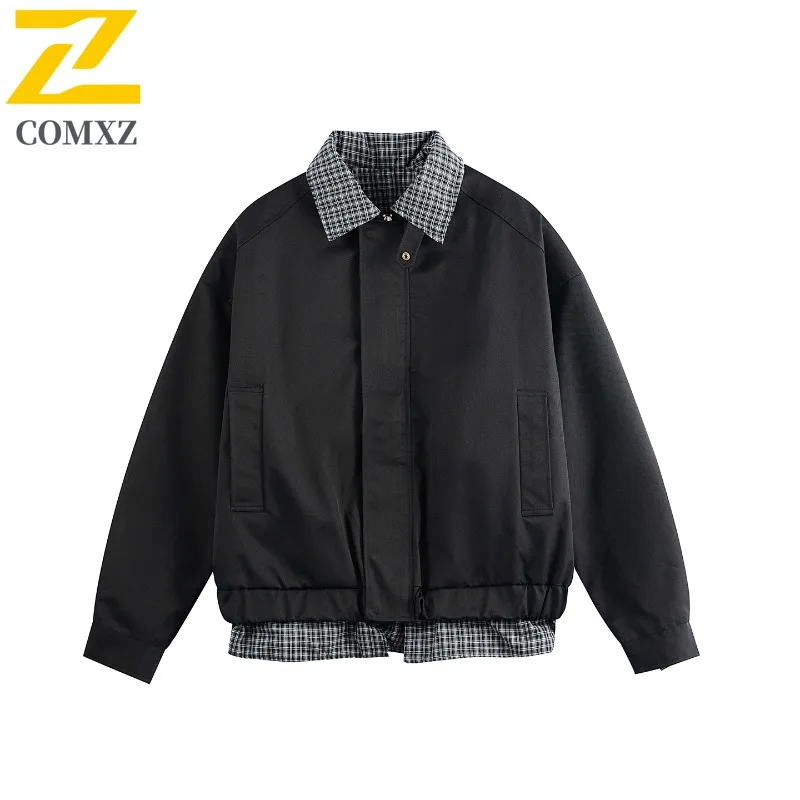 COMXZ الرجال الخريف سترة جديدة قسط الوقوف طوق ركوب الخيل في الهواء الطلق ارتداء مقاومة معطف الترفيه التخييم سترة واقية خفيفة الوزن #2