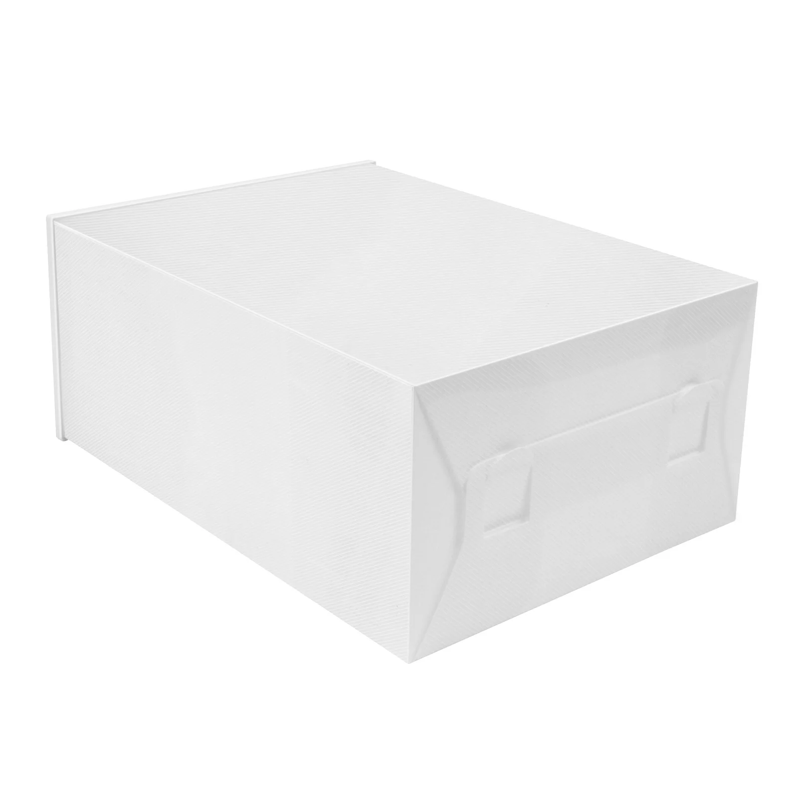 20-Pack Shoe Storage Boxes Transparent Stackable, Plastic Foldable Shoe Organizer Set with Ventilation Holes, Space-Saving for Closet Entryway, Fits Men & Women Shoes, White