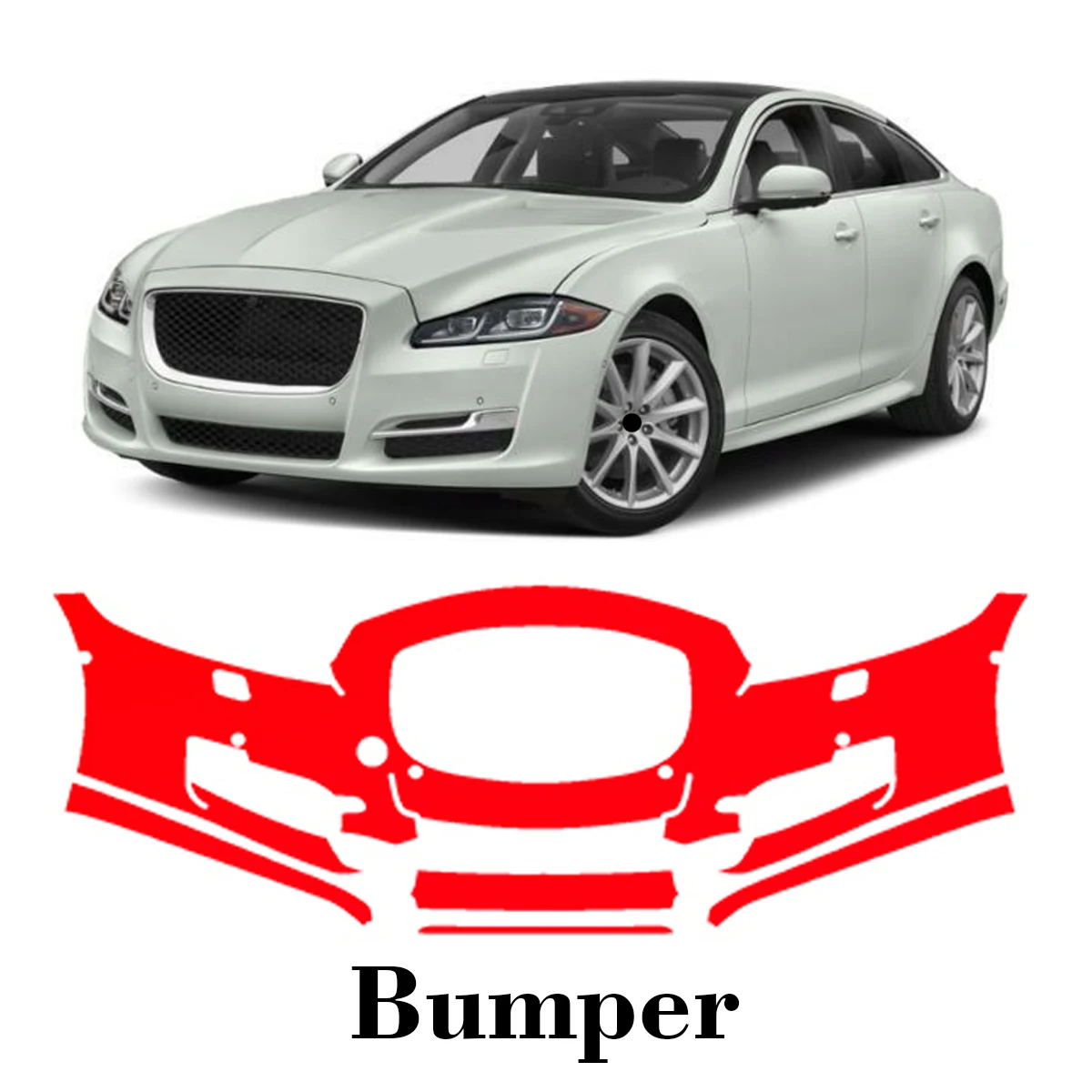 

Car Precut Paint Protection Film Front Bumper Anti-scratch Exterior TPU PPF For Jaguar XJ 2016-2019